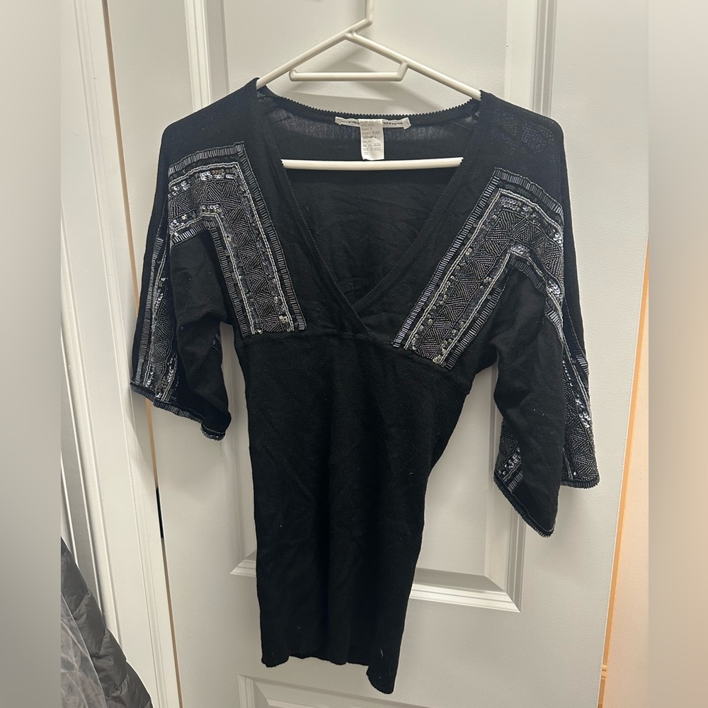 Vintage DVF wool beaded sweater